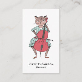 Cellist-Visitenkarte - Katze, die Cello spielt Visitenkarte