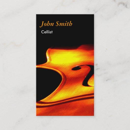 Cellist-Visitenkarte Visitenkarte (Vorderseite)