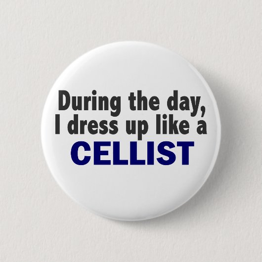 Cellist während des Tages Button (Vorderseite)