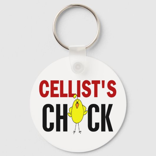 Cellist's Chick Schlüsselanhänger (Vorderseite)