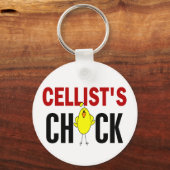 Cellist's Chick Schlüsselanhänger (Vorderseite)