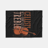 Cellists Don't Get In Trouble Funny Cello  Fleecedecke (Vorderseite (Horizontal))