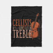 Cellists Don't Get In Trouble Funny Cello Fleecedecke (Vorderseite)