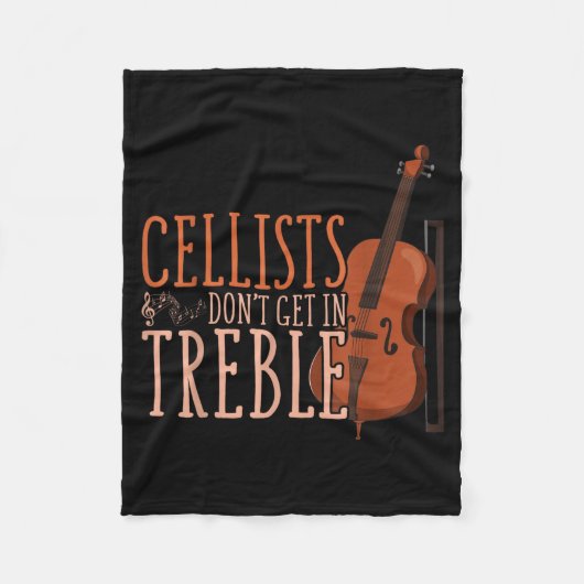 Cellists Don't Get In Trouble Funny Cello  Fleecedecke (Vorderseite)
