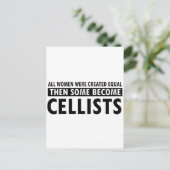 Cellists Musikdesigns Postkarte (Stehend Vorderseite)