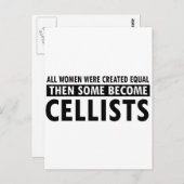 Cellists Musikdesigns Postkarte (Vorne/Hinten)