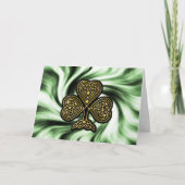 Cellitic gold Kleeblatt St Patrick's Day Card Karte (Vorderseite)