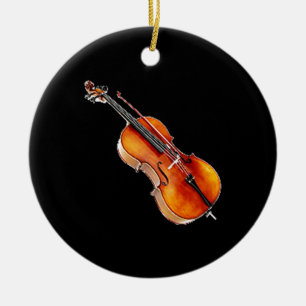 "Cello 2" Entwurfsgeschenke und -produkte Keramikornament
