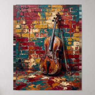 Cello Art Nr. 1 Vintage-Gemälde Poster