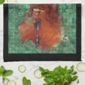 Cello auf Green Küchentuch (Gefaltet)