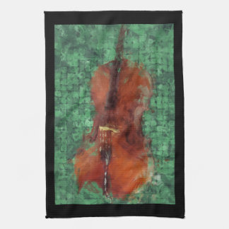 Cello auf Green Küchentuch