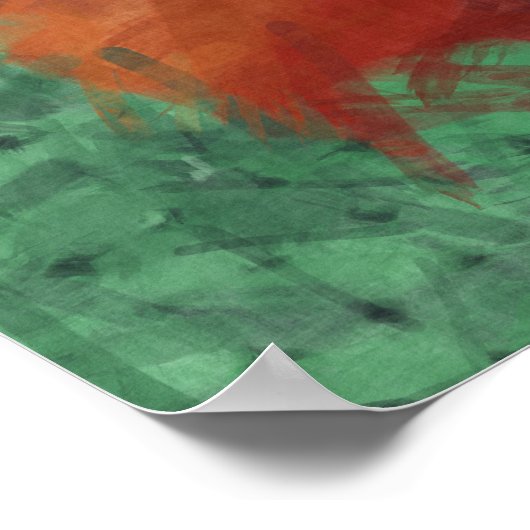 Cello auf Green Poster (Ecke)