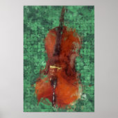 Cello auf Green Poster (Vorne)