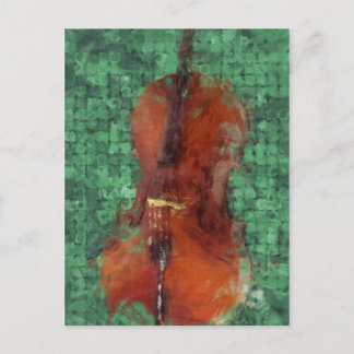Cello auf Green Postkarte