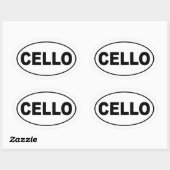 Cello Autoaufkleber Ovaler Aufkleber (Blatt)