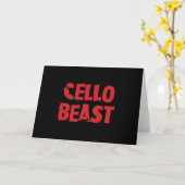 Cello Beast Grußkarte Karte (Gelbe Blume)