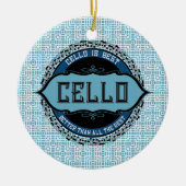 Cello Best Musiknote Circle Keramik Ornament (Vorne)