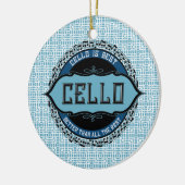 Cello Best Musiknote Circle Keramik Ornament (Links)