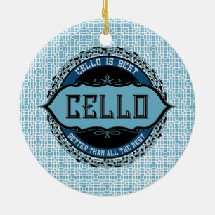 Cello Best Musiknote Circle Keramik Ornament