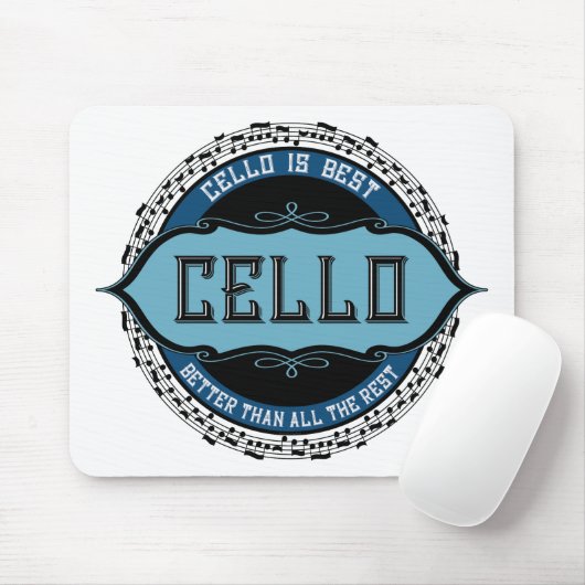 Cello Best Musiknote Circle Mousepad (Mit Mouse)