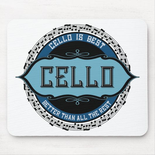 Cello Best Musiknote Circle Mousepad (Vorne)