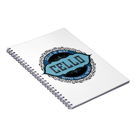 Cello Best Musiknote Circle Notizblock (Rechte Seite)