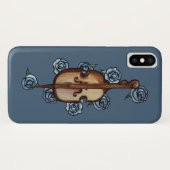 Cello Blue Rose Orchestra Art Case-Mate iPhone Hülle (Rückseite (Horizontal))