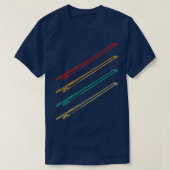 Cello bow retro cello T-Shirt (Design vorne)