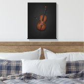 Cello & Bow Side by Side auf 11x14 Schwarze Leinwa Leinwanddruck (Insitu (Schlafzimmer))