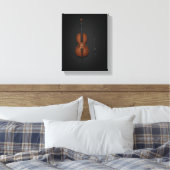 Cello & Bow Side by Side auf 8 x 10 Schwarze Leinw Leinwanddruck (Insitu (Schlafzimmer))
