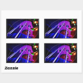 Cello-Brücke und Fäden mit Fibonacci-Spirale Rechteckiger Aufkleber (Blatt)