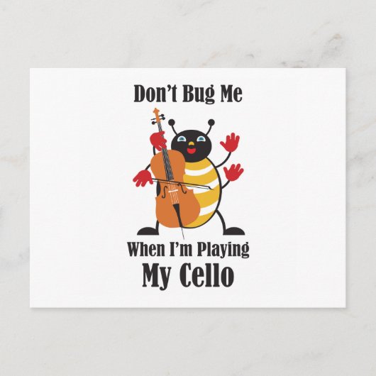 Cello Bug Postkarte (Vorderseite)