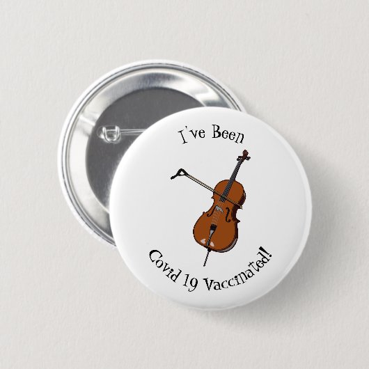 Cello-Cartoon-Abbildung Button (Vorne & Hinten)