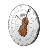 Cello-Cartoon-Abbildung Dartscheibe (Vorderseite rechts)