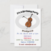 Cello-Cartoon-Abbildung Einladung (Vorderseite)