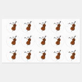 Cello-Cartoon-Abbildung Etiketten (Blatt)