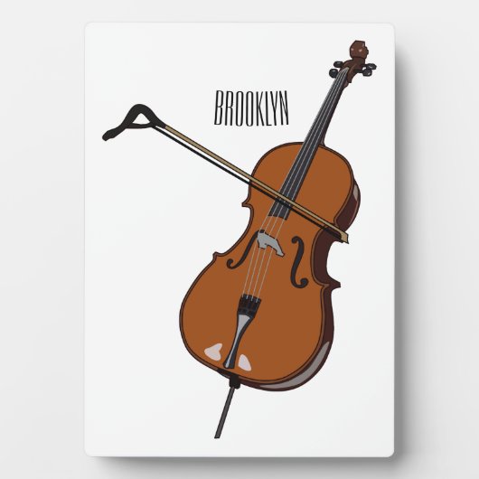 Cello-Cartoon-Abbildung Fotoplatte (Vorderseite)