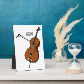 Cello-Cartoon-Abbildung Fotoplatte (Seite)