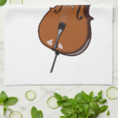 Cello-Cartoon-Abbildung Geschirrtuch (Gefaltet)
