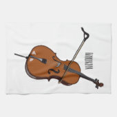 Cello-Cartoon-Abbildung Geschirrtuch (Horizontal)