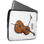 Cello-Cartoon-Abbildung Laptopschutzhülle (Vorne Rechts)