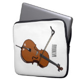 Cello-Cartoon-Abbildung Laptopschutzhülle (Vorderseite Links)