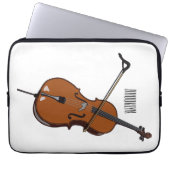 Cello-Cartoon-Abbildung Laptopschutzhülle (Vorderseite)