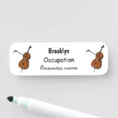 Cello-Cartoon-Abbildung Namensschild (Beispiel)