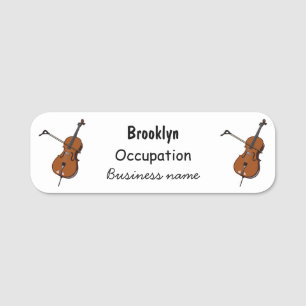 Cello-Cartoon-Abbildung Namensschild