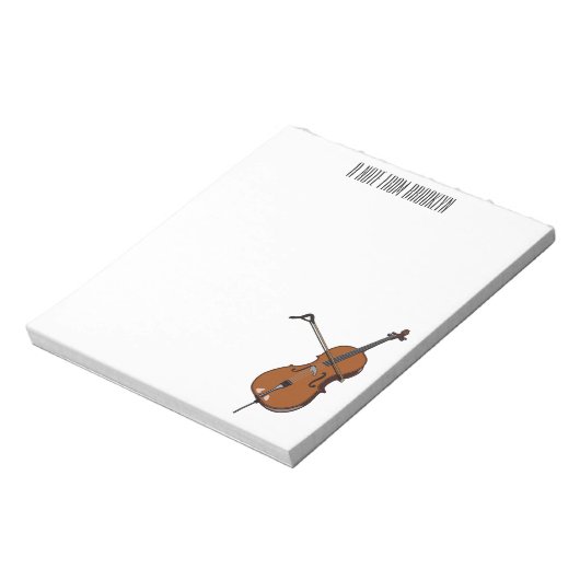 Cello-Cartoon-Abbildung Notizblock (Rotiert)