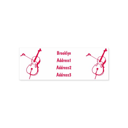 Cello-Cartoon-Abbildung Permastempel (Design)
