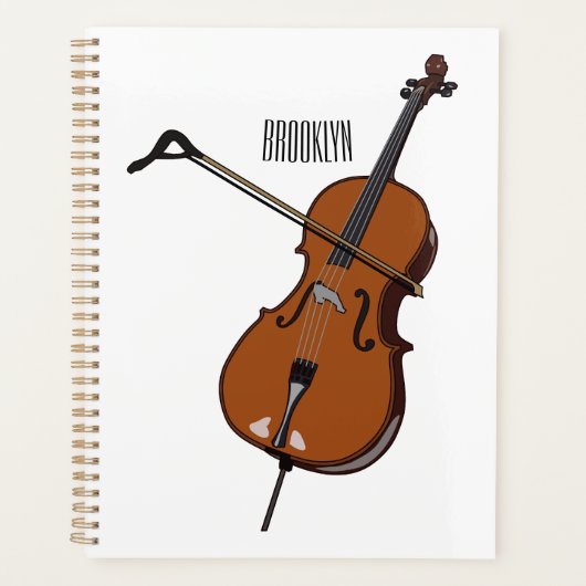 Cello-Cartoon-Abbildung Planer (Vorderseite)