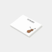 Cello-Cartoon-Abbildung Post-it Klebezettel (angewinkelt)