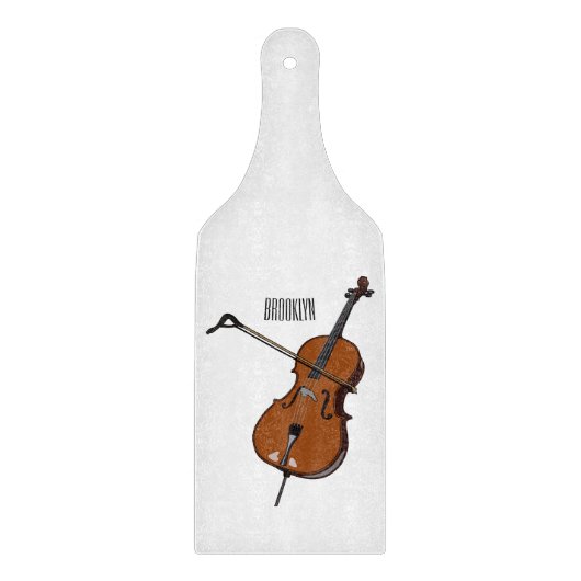 Cello-Cartoon-Abbildung Schneidebrett (Vorderseite)